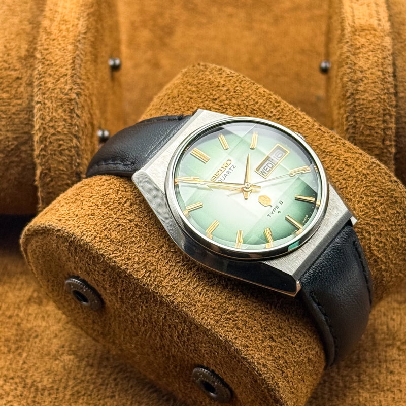 Seiko Seiko - Type II Quartz "Radiant Green Sunburst" [Near-Mint] - No reserve price - Men - 1976 vintage watch - image 10