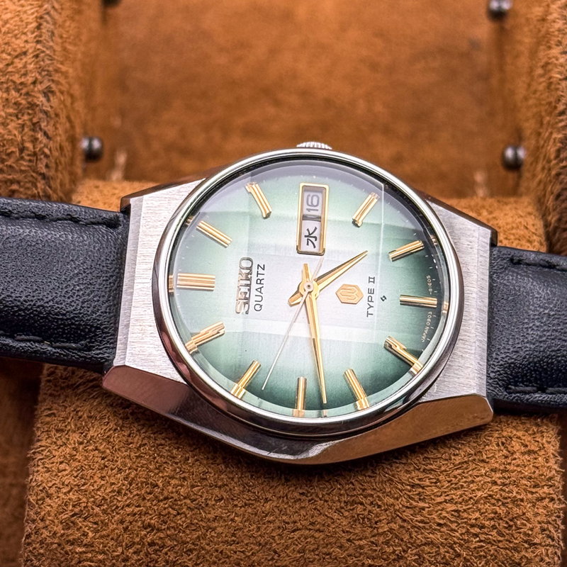 Seiko Seiko - Type II Quartz "Radiant Green Sunburst" [Near-Mint] - No reserve price - Men - 1976 vintage watch - image 1