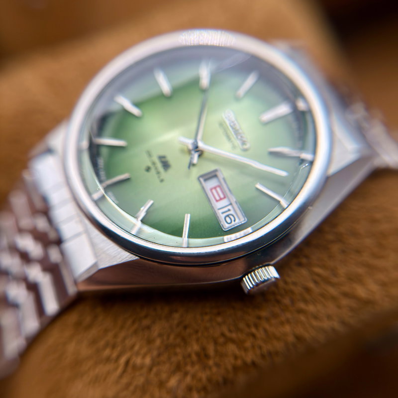 Seiko Seiko - Seiko LM "Vibrant Green Sunburst" - Ingen mindstepris - 5606-8130 - Men - 1975 vintage watch - image 7