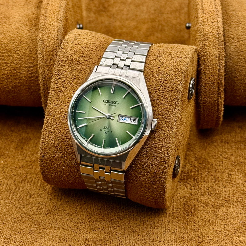 Seiko Seiko - Seiko LM "Vibrant Green Sunburst" - Ingen mindstepris - 5606-8130 - Men - 1975 vintage watch - image 9
