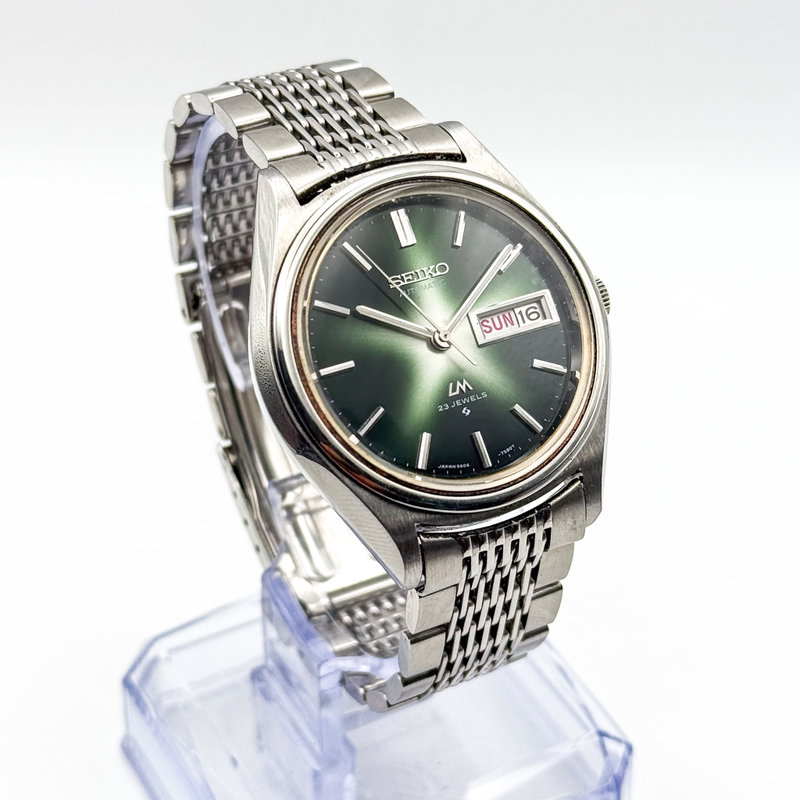 Seiko Seiko - LM "Gradient Green Starburst" 光輪 (Kōrin) – Halo of Light - No reserve price - 5606-7071 - Men - 1972 vintage watch - image 5