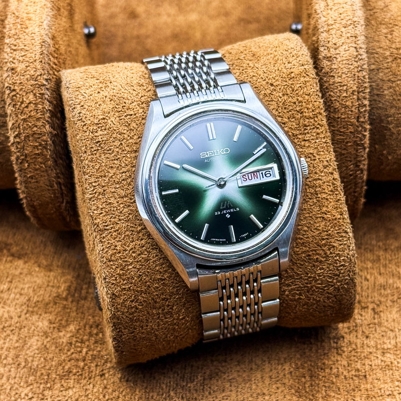 Seiko Seiko - LM "Gradient Green Starburst" 光輪 (Kōrin) – Halo of Light - No reserve price - 5606-7071 - Men - 1972 vintage watch - image 12