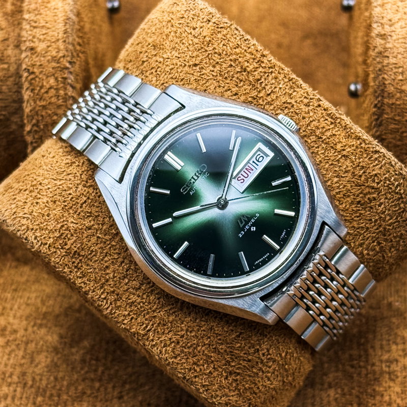 Seiko Seiko - LM "Gradient Green Starburst" 光輪 (Kōrin) – Halo of Light - No reserve price - 5606-7071 - Men - 1972 vintage watch - image 13