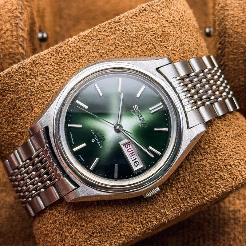 Seiko Seiko - LM "Gradient Green Starburst" 光輪 (Kōrin) – Halo of Light - No reserve price - 5606-7071 - Men - 1972 vintage watch - image 15
