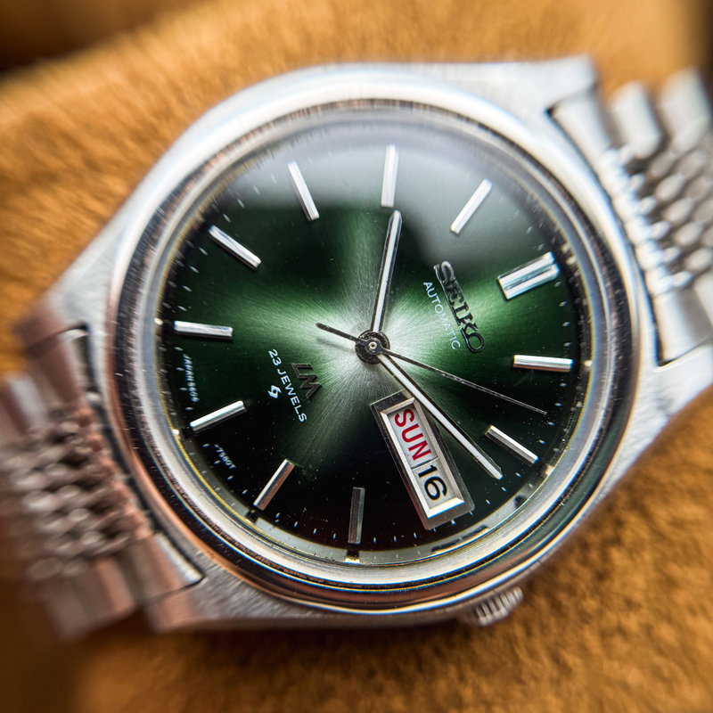 Seiko Seiko - LM "Gradient Green Starburst" 光輪 (Kōrin) – Halo of Light - No reserve price - 5606-7071 - Men - 1972 vintage watch - image 18