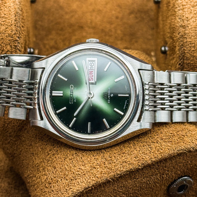 Seiko Seiko - LM "Gradient Green Starburst" 光輪 (Kōrin) – Halo of Light - No reserve price - 5606-7071 - Men - 1972 vintage watch - image 22
