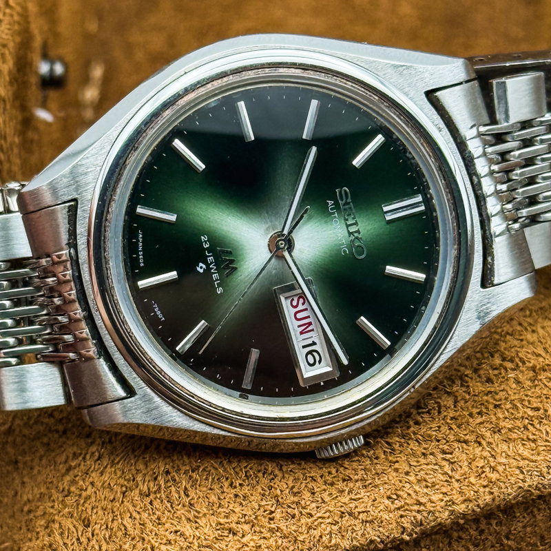 Seiko Seiko - LM "Gradient Green Starburst" 光輪 (Kōrin) – Halo of Light - No reserve price - 5606-7071 - Men - 1972 vintage watch - image 24