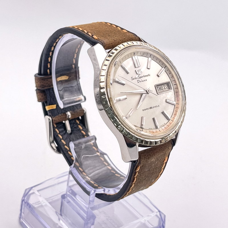 Seiko Seiko - Sportsmatic Deluxe 5 遥音 (Harune) – Distant Sound - No Reserve Price - 7619-7050 - Men - 1967 vintage watch - image 4
