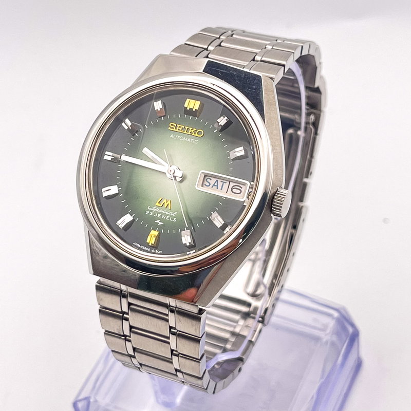 Seiko Seiko - LM Special "Gradient Green Sunburst" [Near-NOS] "Serviced" - 5206-6100 - Men - 1972 vintage watch - image 1
