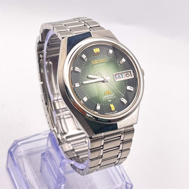 Seiko Seiko - LM Special "Gradient Green Sunburst" [Near-NOS] "Serviced" - 5206-6100 - Men - 1972 vintage watch - image 4
