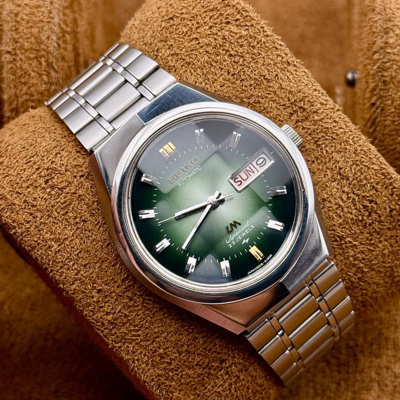 Seiko Seiko - LM Special "Gradient Green Sunburst" [Near-NOS] "Serviced" - 5206-6100 - Men - 1972 vintage watch - image 15