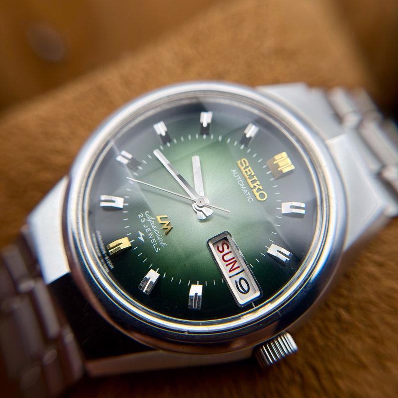 Seiko Seiko - LM Special "Gradient Green Sunburst" [Near-NOS] "Serviced" - 5206-6100 - Men - 1972 vintage watch - image 21