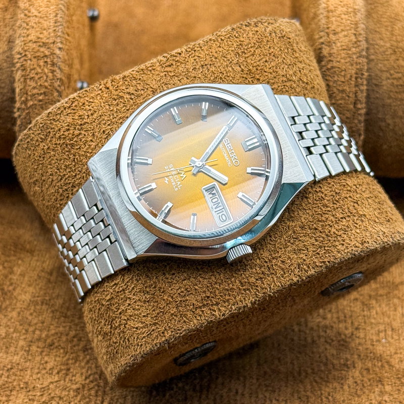 Seiko Seiko - Lord Matic Special "Gradient Amber Sunburst" 皇霊 (Kōrei) – Imperial Spirit - 5216-7040 - Men - 1975 vintage watch - image 14