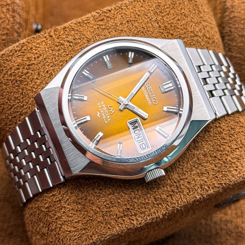 Seiko Seiko - Lord Matic Special "Gradient Amber Sunburst" 皇霊 (Kōrei) – Imperial Spirit - 5216-7040 - Men - 1975 vintage watch - image 15