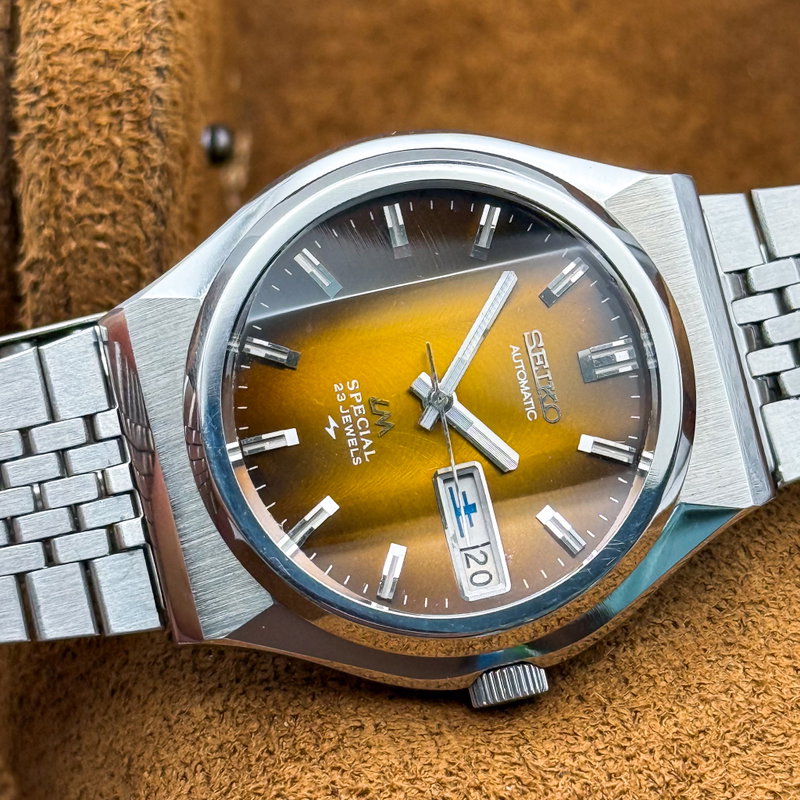 Seiko Seiko - Lord Matic Special "Gradient Amber Sunburst" 皇霊 (Kōrei) – Imperial Spirit - 5216-7040 - Men - 1975 vintage watch - image 21