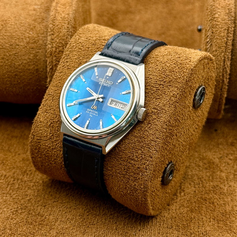 Seiko Seiko - LM Special "Gradient Vivid Blue Sunburst" 青嵐 (Ao Arashi) – Blue Storm - No Reserve Price - 5216-7000 - Men - 1974 vintage watch - image 9