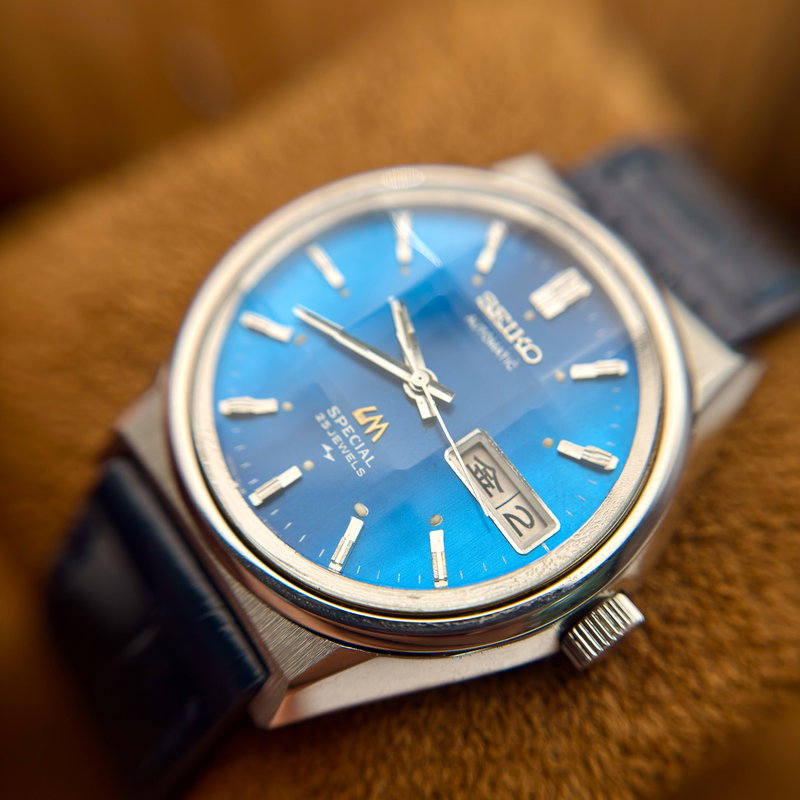 Seiko Seiko - LM Special "Gradient Vivid Blue Sunburst" 青嵐 (Ao Arashi) – Blue Storm - No Reserve Price - 5216-7000 - Men - 1974 vintage watch - image 18