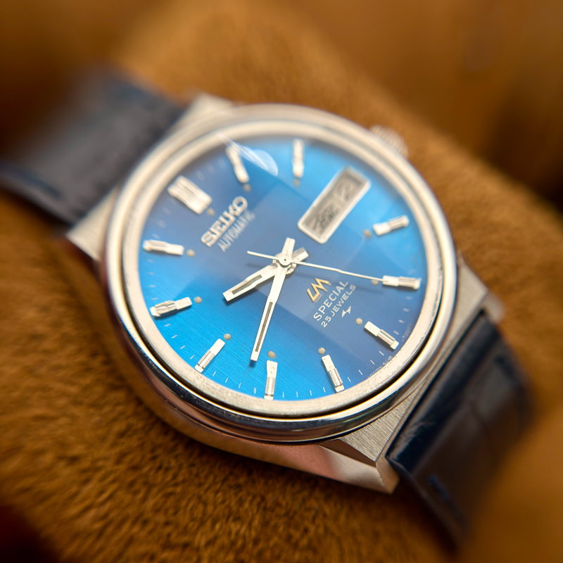 Seiko Seiko - LM Special "Gradient Vivid Blue Sunburst" 青嵐 (Ao Arashi) – Blue Storm - No Reserve Price - 5216-7000 - Men - 1974 vintage watch - image 20