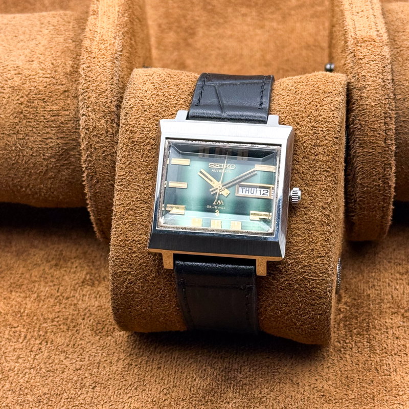 Seiko Seiko - LM "Sunburst Gradient Green" 紗光 (Shakō) – Silken Light - No reserve price - 5606-5080 - Men - 1972 vintage watch - image 5