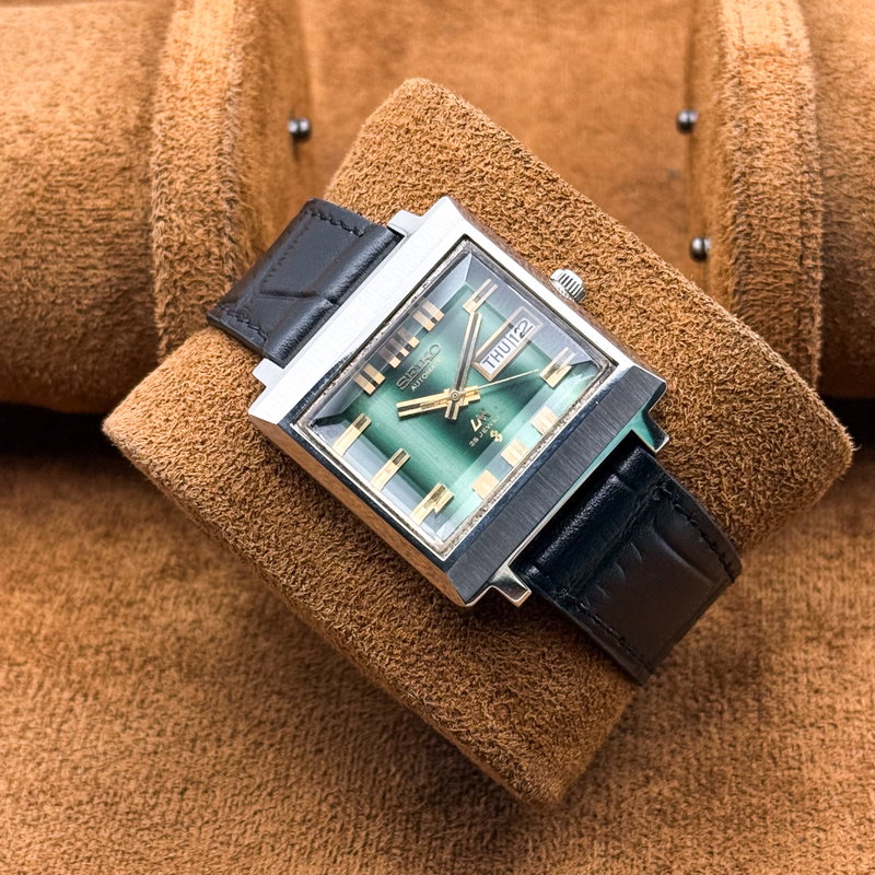 Seiko Seiko - LM "Sunburst Gradient Green" 紗光 (Shakō) – Silken Light - No reserve price - 5606-5080 - Men - 1972 vintage watch - image 8