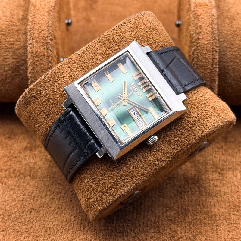 Seiko Seiko - LM "Sunburst Gradient Green" 紗光 (Shakō) – Silken Light - No reserve price - 5606-5080 - Men - 1972 vintage watch - image 9