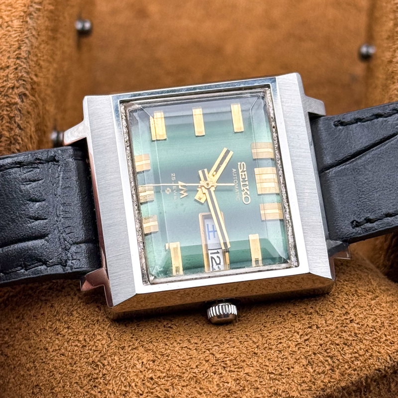 Seiko Seiko - LM "Sunburst Gradient Green" 紗光 (Shakō) – Silken Light - No reserve price - 5606-5080 - Men - 1972 vintage watch - image 12