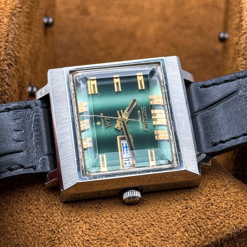 Seiko Seiko - LM "Sunburst Gradient Green" 紗光 (Shakō) – Silken Light - No reserve price - 5606-5080 - Men - 1972 vintage watch - image 13
