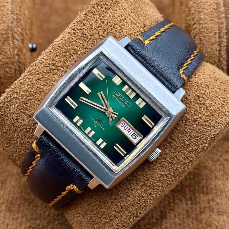 Seiko Seiko - LM "Gradient Green Sunburst" 明断 (Meidan) – Sharp Clarity - No Reserve Price - 5606-5180 - Men - 1974 vintage watch - image 3