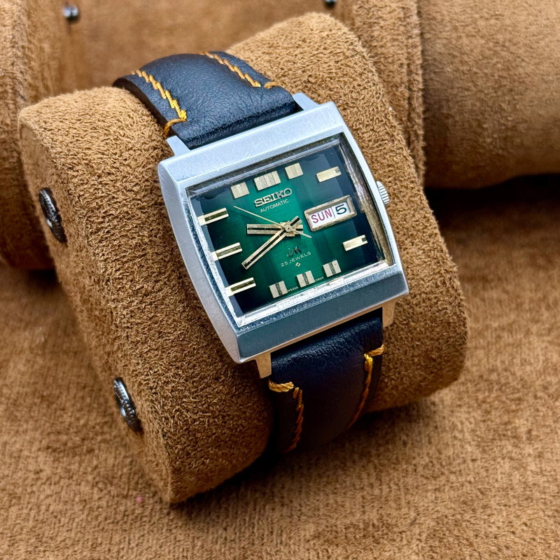 Seiko Seiko - LM "Gradient Green Sunburst" 明断 (Meidan) – Sharp Clarity - No Reserve Price - 5606-5180 - Men - 1974 vintage watch - image 9