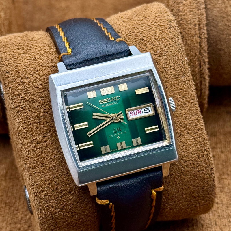 Seiko Seiko - LM "Gradient Green Sunburst" 明断 (Meidan) – Sharp Clarity - No Reserve Price - 5606-5180 - Men - 1974 vintage watch - image 12