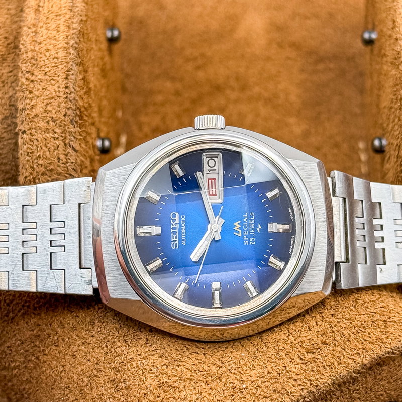 Seiko Seiko - Lord Matic Special "Gradient Blue Sunburst" [Near-Mint] [Serviced] - 5216-6020 - Men - 1973 vintage watch - image 26