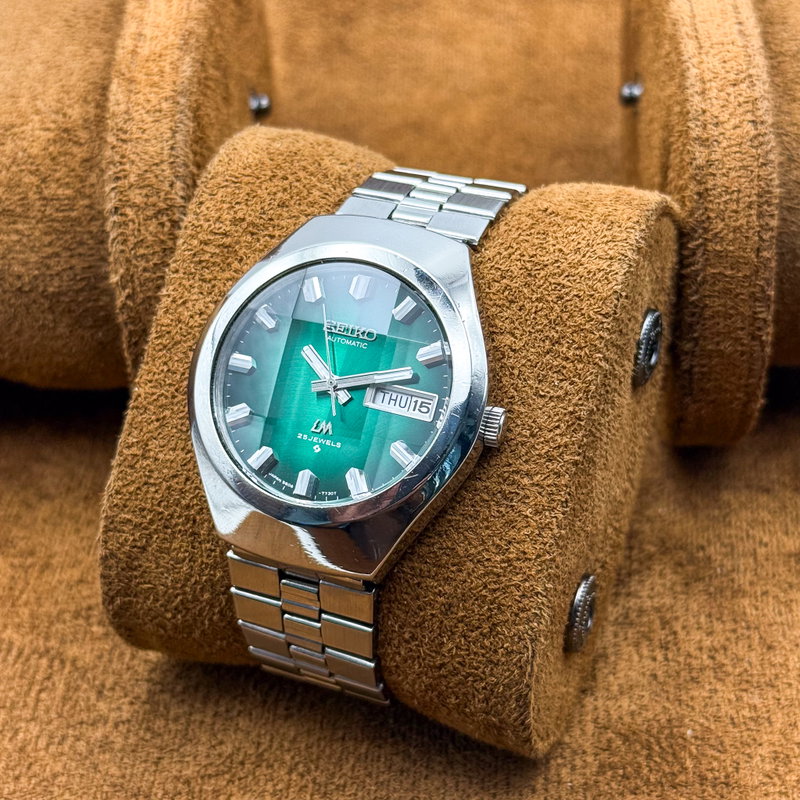 Seiko Seiko - Lord Matic "Gradient Green Sunburst" 重時 (Jūji) – Layered Time - No reserve price - 5606-7360 - Men - 1974 vintage watch - image 12