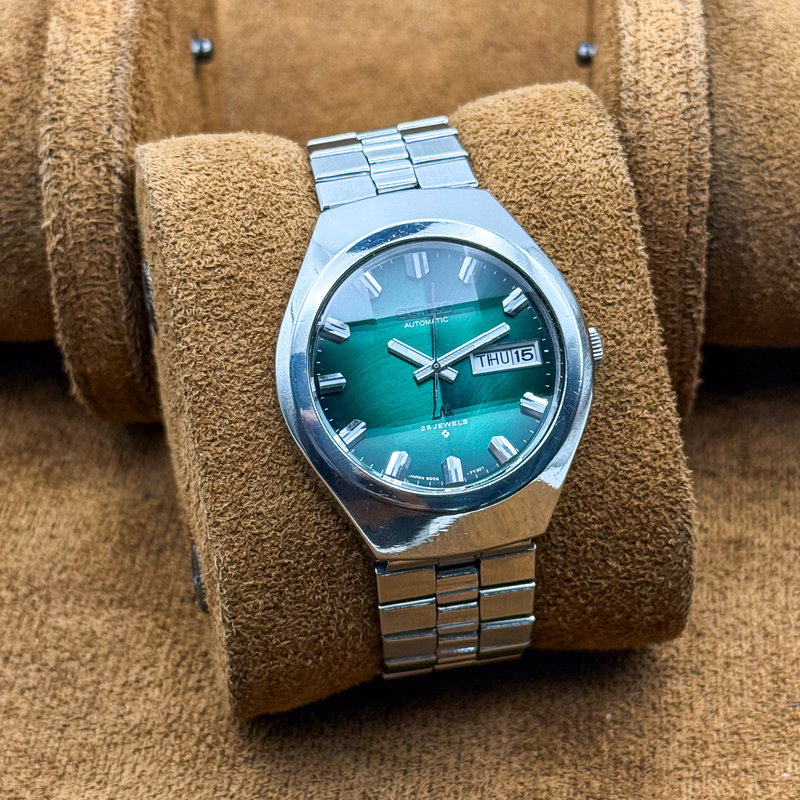 Seiko Seiko - Lord Matic "Gradient Green Sunburst" 重時 (Jūji) – Layered Time - No reserve price - 5606-7360 - Men - 1974 vintage watch - image 13