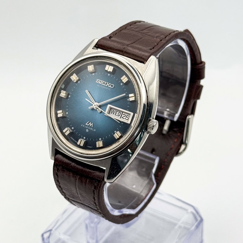 Seiko Seiko - Lord Matic "Blue Sunburst" 瑞光 (Zuikō) – Auspicious Light - No Reserve Price - 5606-7072 - Men - 1974 vintage watch - image 1