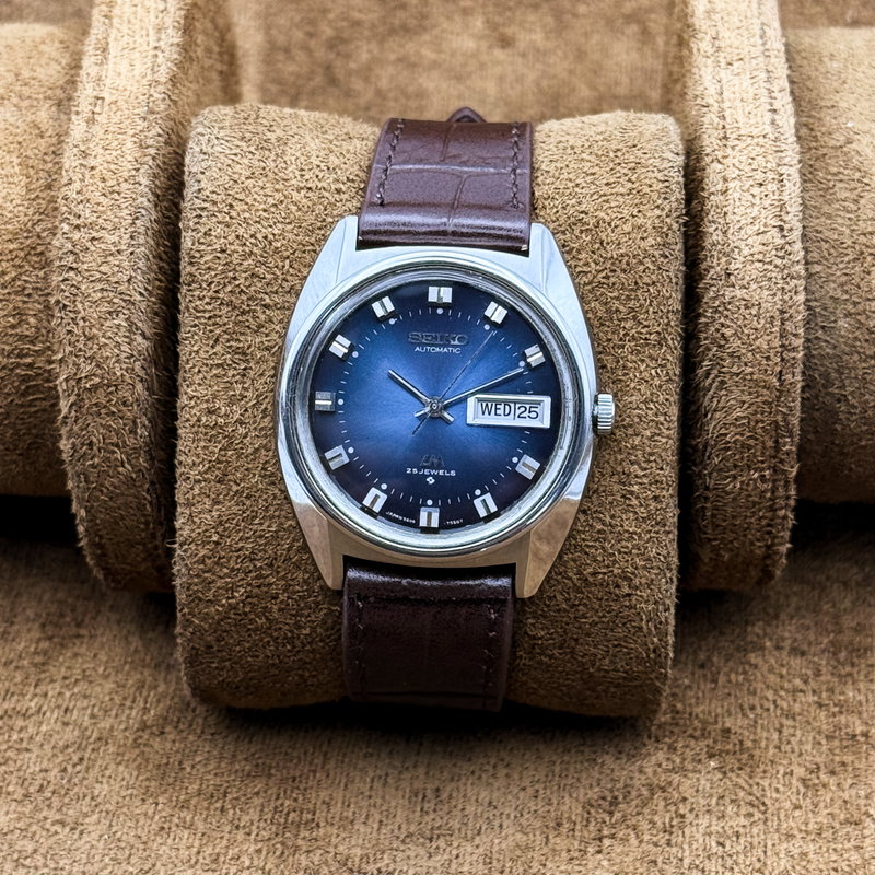 Seiko Seiko - Lord Matic "Blue Sunburst" 瑞光 (Zuikō) – Auspicious Light - No Reserve Price - 5606-7072 - Men - 1974 vintage watch - image 9