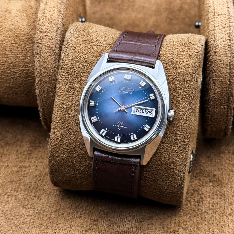 Seiko Seiko - Lord Matic "Blue Sunburst" 瑞光 (Zuikō) – Auspicious Light - No Reserve Price - 5606-7072 - Men - 1974 vintage watch - image 10