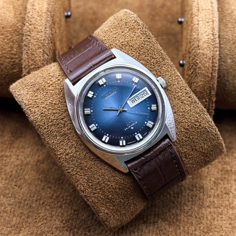Seiko Seiko - Lord Matic "Blue Sunburst" 瑞光 (Zuikō) – Auspicious Light - No Reserve Price - 5606-7072 - Men - 1974 vintage watch - image 12