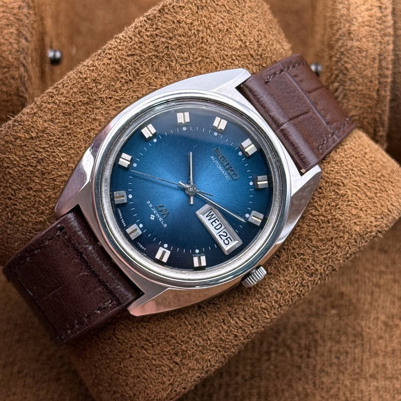 Seiko Seiko - Lord Matic "Blue Sunburst" 瑞光 (Zuikō) – Auspicious Light - No Reserve Price - 5606-7072 - Men - 1974 vintage watch - image 14