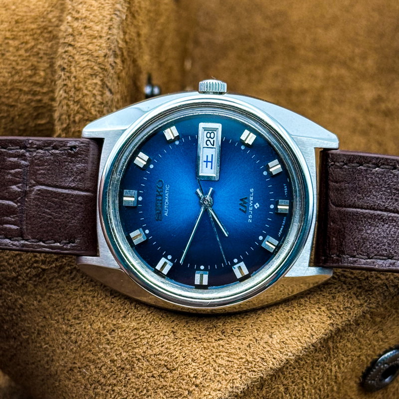 Seiko Seiko - Lord Matic "Blue Sunburst" 瑞光 (Zuikō) – Auspicious Light - No Reserve Price - 5606-7072 - Men - 1974 vintage watch - image 20