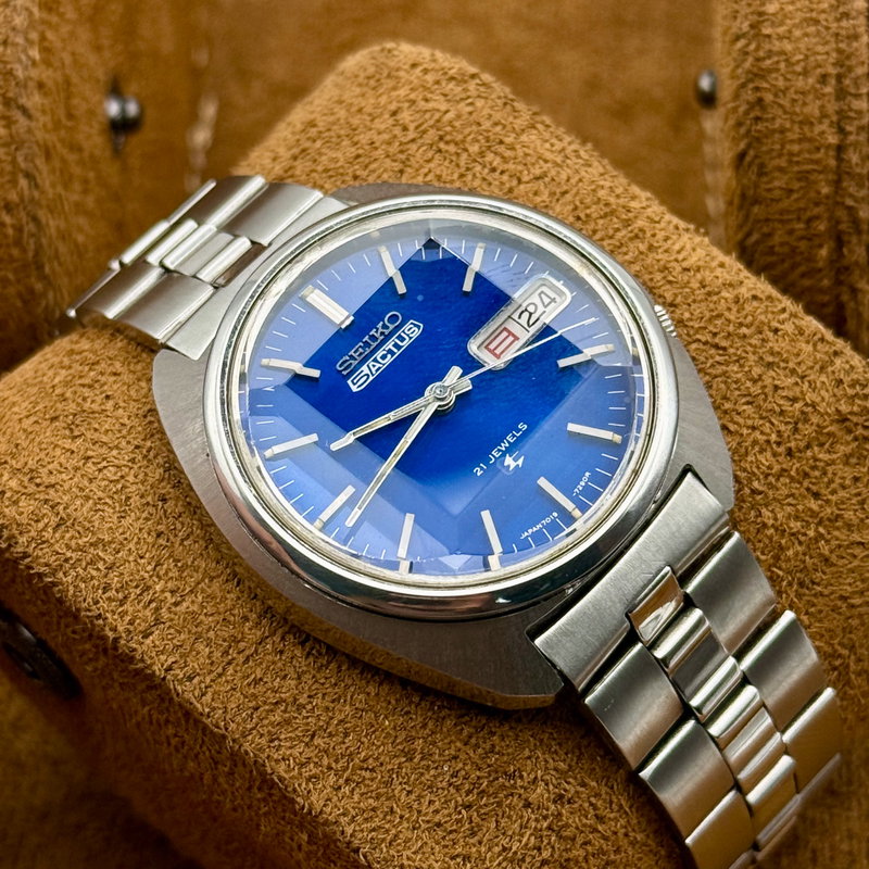 Seiko Seiko - Actus "Vibrant Blue Sunburst" - Ingen mindstepris - 7019-7210 - Men - 1973 vintage watch - image 3