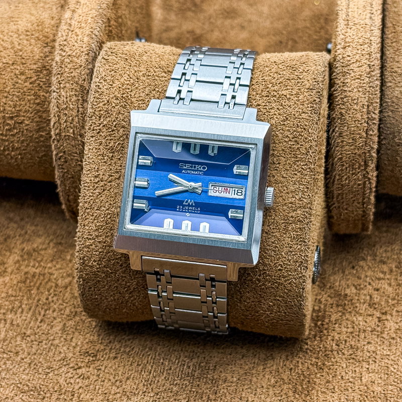 Seiko Seiko - LM "Gradient Blue Sunburst" [Near-Mint] "Serviced" 蒼夢 (Sōmu) – Blue Dream - No Reserve Price - 5606-5080 - Men - 1972 vintage watch - image 9