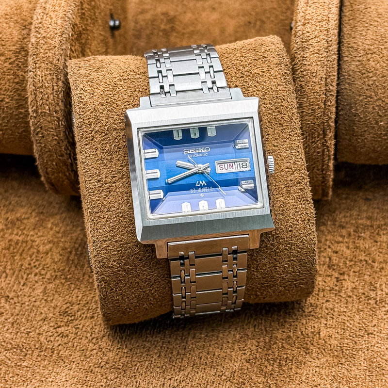 Seiko Seiko - LM "Gradient Blue Sunburst" [Near-Mint] "Serviced" 蒼夢 (Sōmu) – Blue Dream - No Reserve Price - 5606-5080 - Men - 1972 vintage watch - image 11