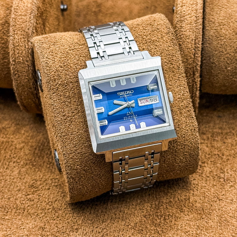 Seiko Seiko - LM "Gradient Blue Sunburst" [Near-Mint] "Serviced" 蒼夢 (Sōmu) – Blue Dream - No Reserve Price - 5606-5080 - Men - 1972 vintage watch - image 12