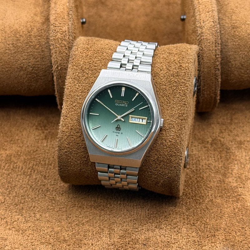 Seiko Seiko - Quartz Type II "Gradient Green Sunburst" 霞光 (Kakō) – Hazy Light - No reserve price - 4336-8030 - Men - 1977 vintage watch - image 3