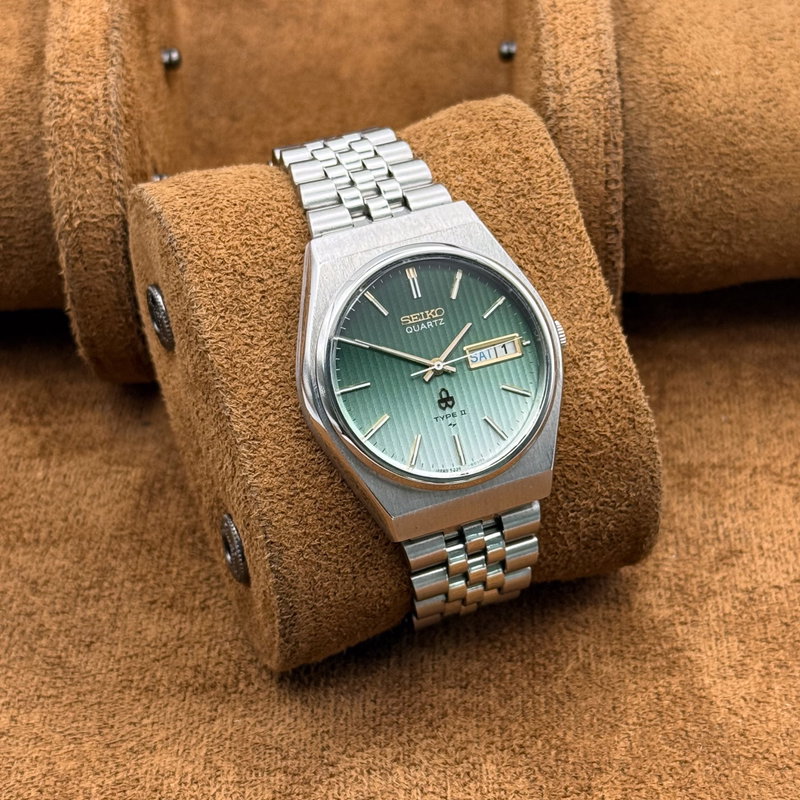 Seiko Seiko - Quartz Type II "Gradient Green Sunburst" 霞光 (Kakō) – Hazy Light - No reserve price - 4336-8030 - Men - 1977 vintage watch - image 4