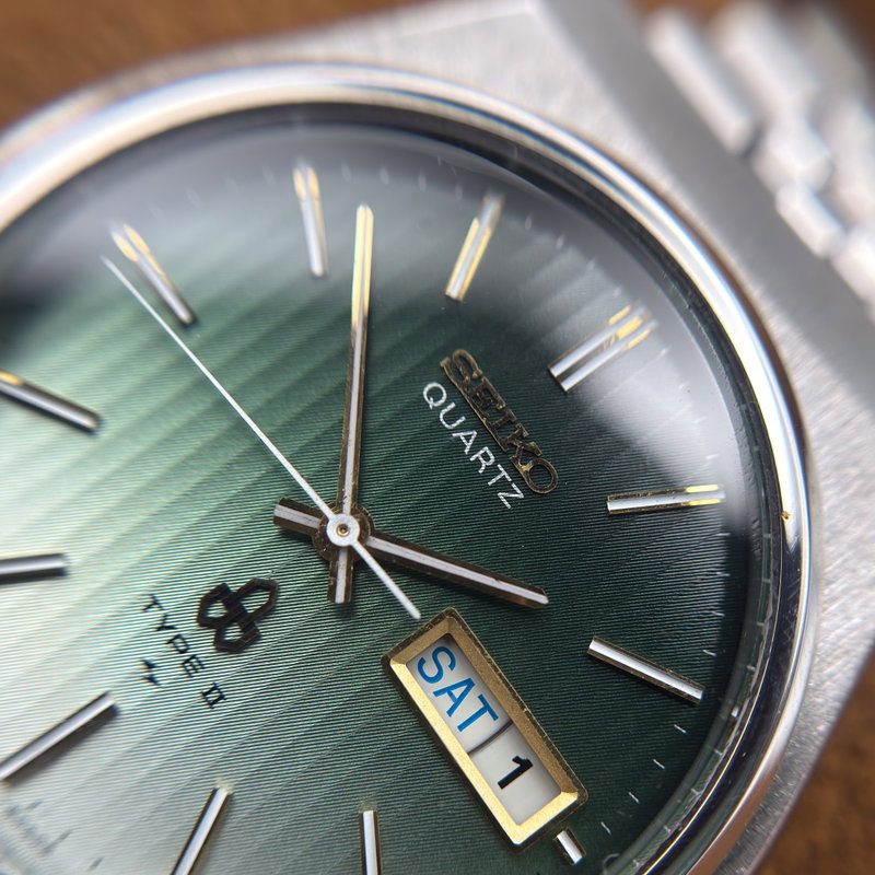Seiko Seiko - Quartz Type II "Gradient Green Sunburst" 霞光 (Kakō) – Hazy Light - No reserve price - 4336-8030 - Men - 1977 vintage watch - image 13