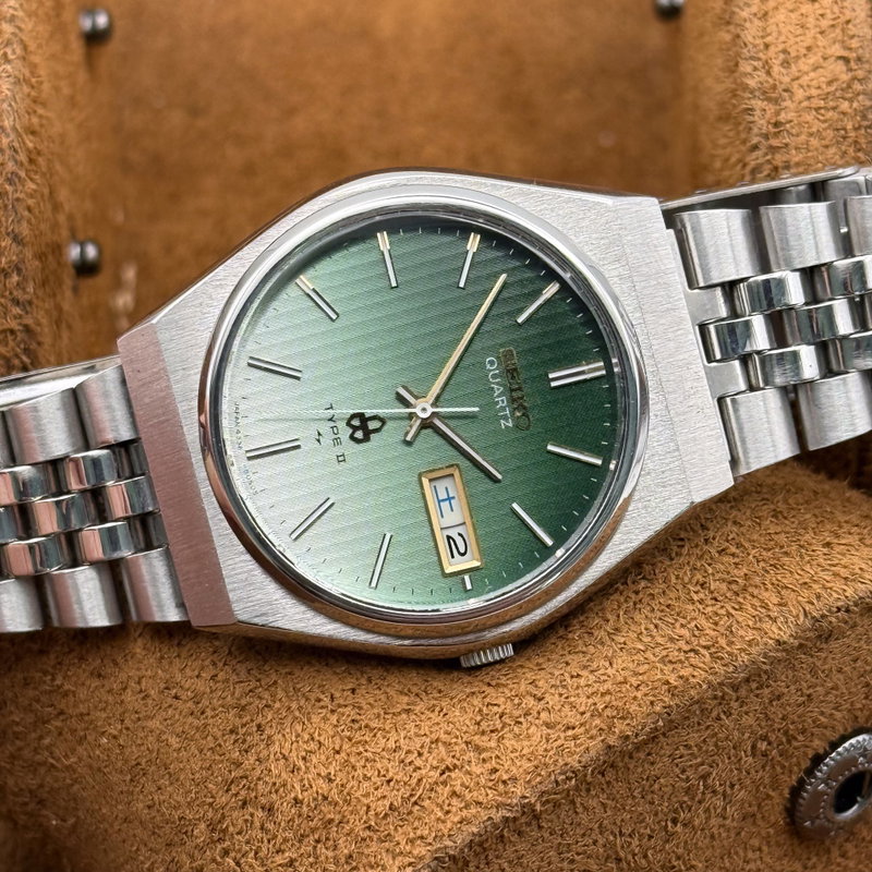 Seiko Seiko - Quartz Type II "Gradient Green Sunburst" 霞光 (Kakō) – Hazy Light - No reserve price - 4336-8030 - Men - 1977 vintage watch - image 15