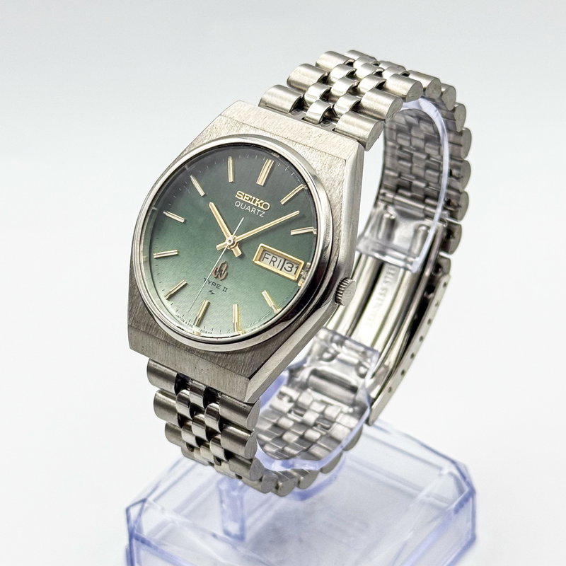 Seiko Seiko - Quartz Type II "Gradient Green Sunburst" 霞光 (Kakō) – Hazy Light - No reserve price - 4336-8030 - Men - 1977 vintage watch - image 21