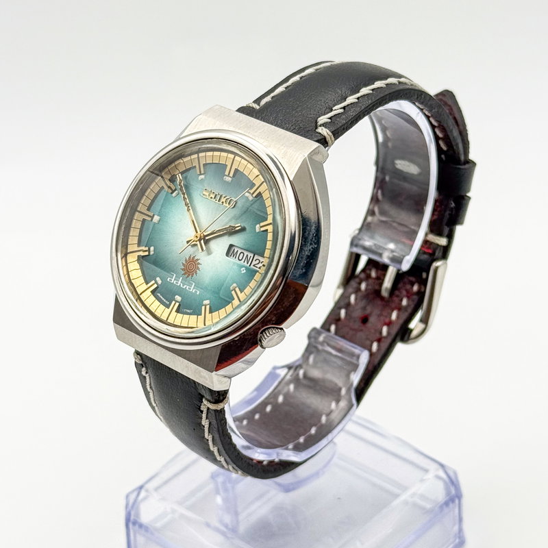 Seiko Seiko - Advan "Gradient Teal Sunburst" 柔金 (Jūkin) – Gentle Gold - No reserve price - 6106-7570 - Men - 1972 vintage watch - image 3