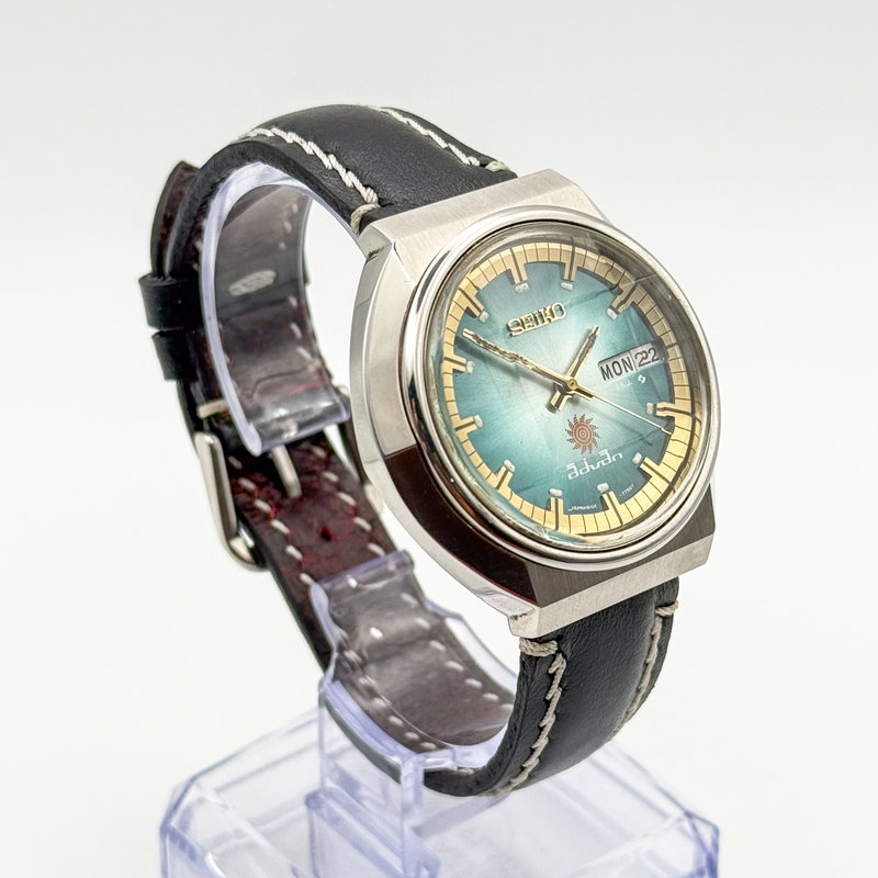 Seiko Seiko - Advan "Gradient Teal Sunburst" 柔金 (Jūkin) – Gentle Gold - No reserve price - 6106-7570 - Men - 1972 vintage watch - image 4